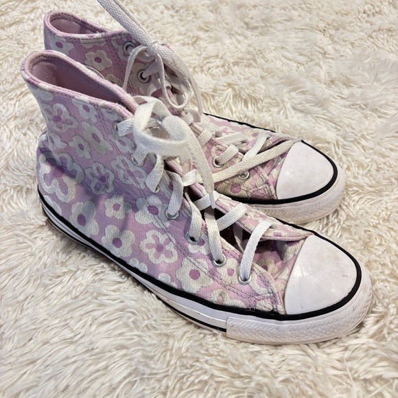 Converse Chuck Taylor All Star Big Kid Girl's Polka Doodle Platform Sneakers 6 - Picture 2 of 10